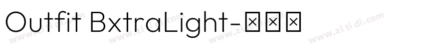 Outfit BxtraLight字体转换